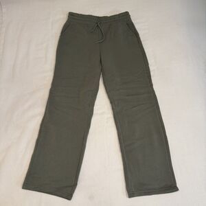 Better Together Large Green Wide Leg Sweatpants Olive Fleece Joggers Pants L